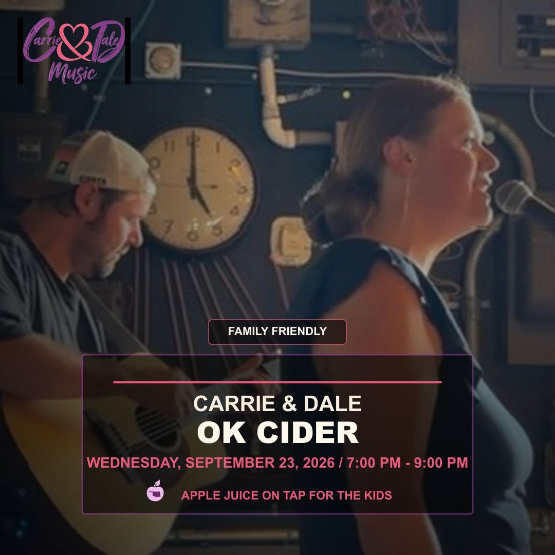 Carrie & Dale at OK Cider Co event artwork