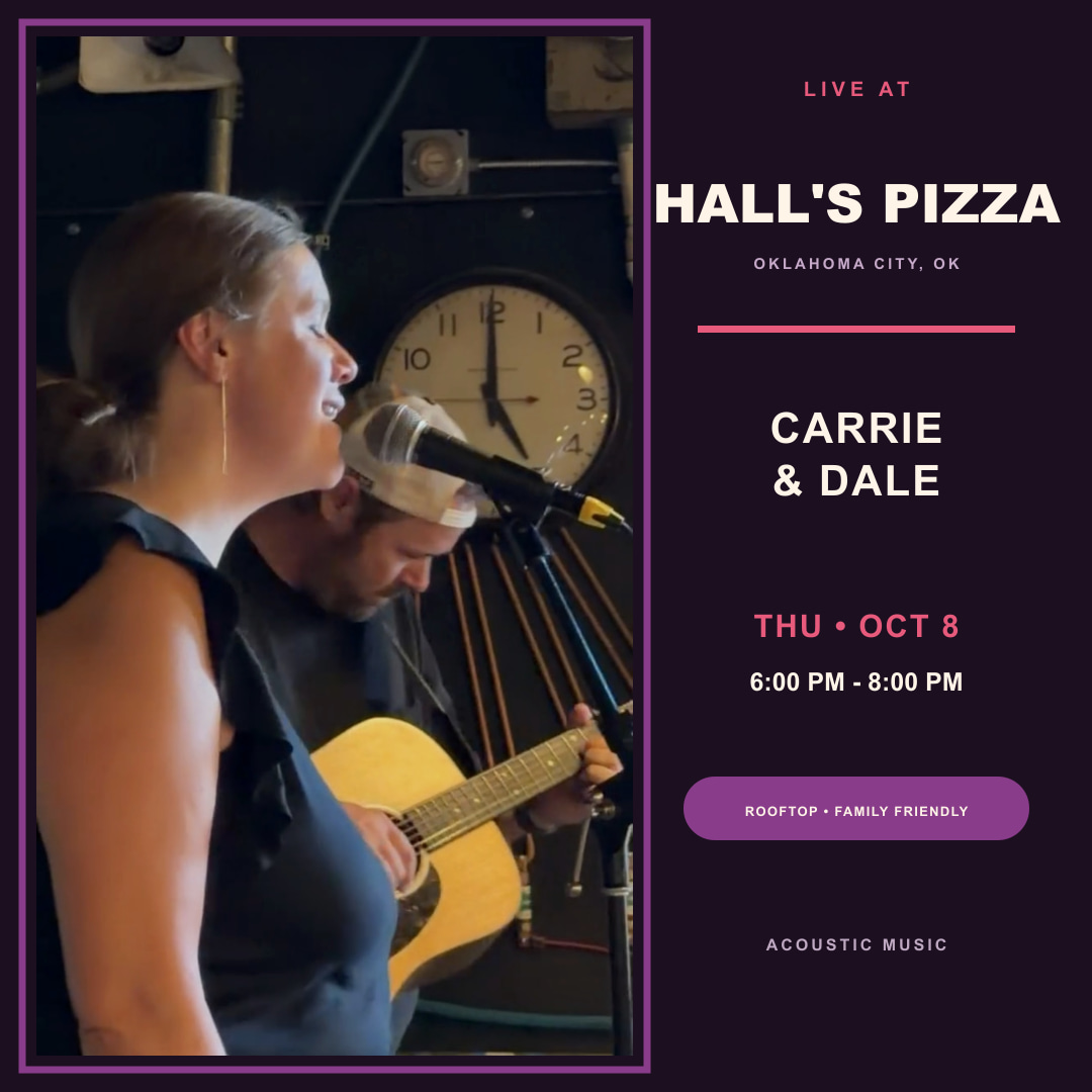 Carrie & Dale at The Hall's Pizza Kitchen event artwork